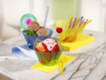 Product foto van Dessertschalen PS groen set van 66