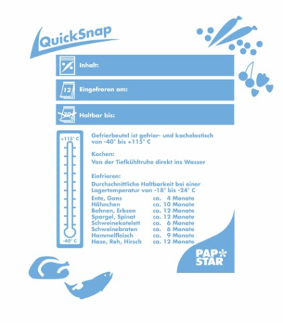 Product foto van Diepvrieszakjes transparant 3l set van 15 QuickSnap