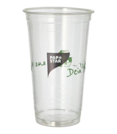 Product foto van Drinkbekers PLA karton wit set van 50 500ml