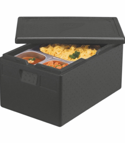 Product foto van EPP transportboxen zwart 60x40x32cm Gastro-Norm 1/1