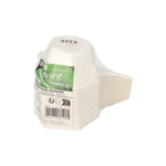 Product foto van Fingerfood schaaltjes suikerriet wit set van 12 Hexagon