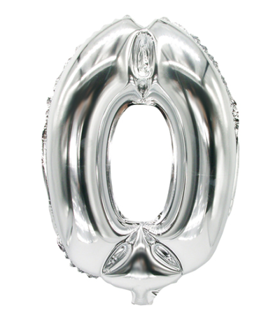 Product foto van Folie Ballon 35x20 cm zilver 1 stuks
