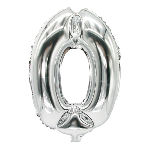 Product foto van Folie Ballon 35x20 cm zilver 1 stuks