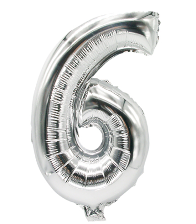 Product foto van Folie Ballon Zilver 35cm x 20cm