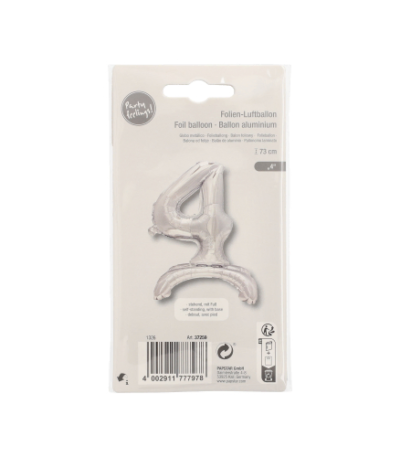 Product foto van Folie Ballon Zilver 73cm set van 1 "4"