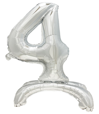Product foto van Folie Ballon Zilver 73cm set van 1 "4"