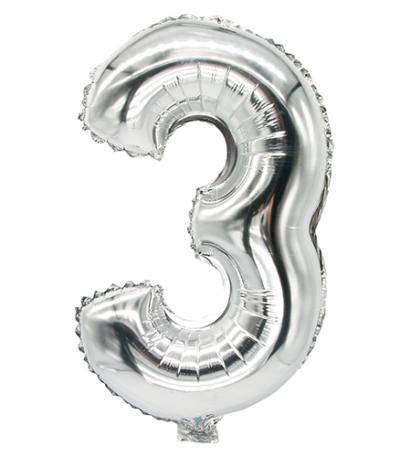 Product foto van Folie Ballon zilver 35x20cm