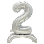 Product foto van Folie Ballon zilver 73 cm zelfstaand