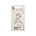 Product foto van Folie Ballon zilver 73 cm zelfstaand