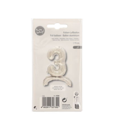 Product foto van Folie Ballon zilver 73cm set van 1