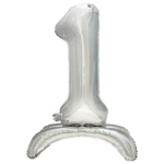 Product foto van Folie Ballon zilver 73cm zelfstaand