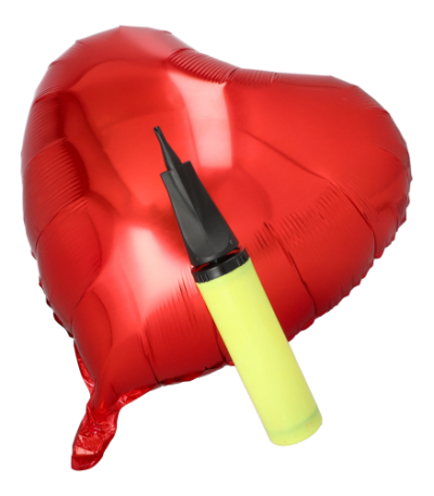 Product foto van Folie ballonpomp geel 28cm