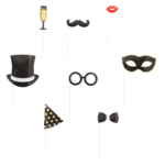 Product foto van Fotobooth accessoires assorti kleuren set van 8