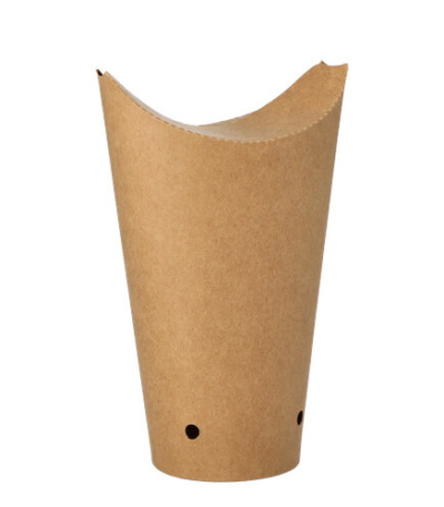 Product foto van Friet scoops karton bruin groot set van 50