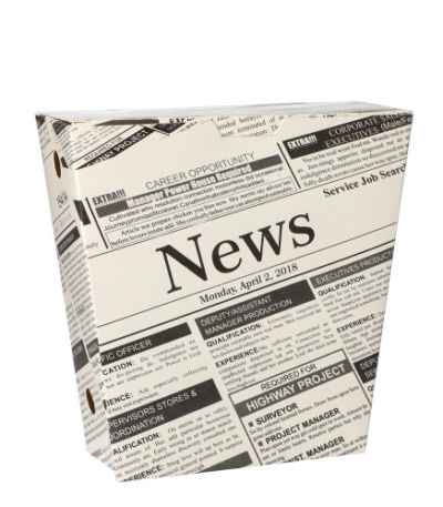 Product foto van Friet scoops karton kraft met deksel set van 50