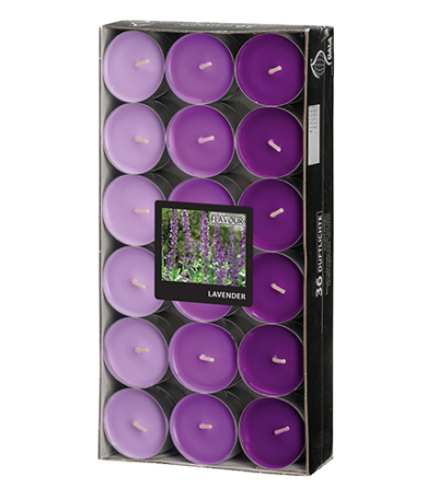 Product foto van Geurkaars "Flavour by GALA" violet Lavendel 36 stuks