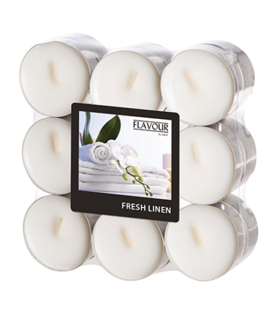 Product foto van Geurkaars "Fresh Linen" wit 18 stuks GALA
