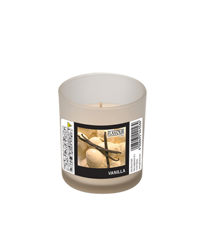 Product foto van Geurkaars glas creme vanille 70ml Indro GALA