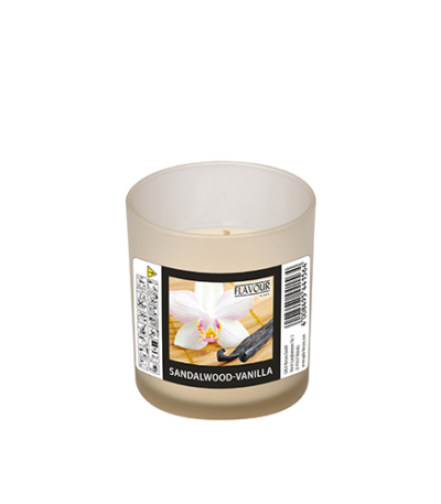 Product foto van Geurkaars glas ivoor Sandalwood-Vanilla Indro