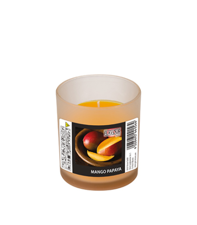 Product foto van Geurkaars glas perzik-Mango-Papaya Indro