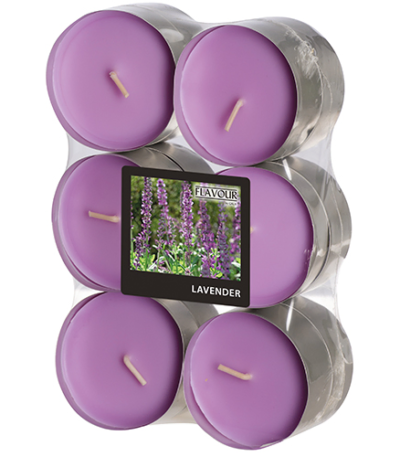 Product foto van Geurkaarsen Lavendel Violet 12 stuks Gala Flavour