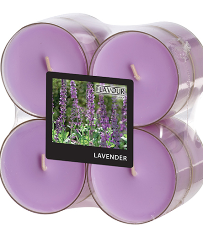 Product foto van Geurkaarsen Lavendel Violet 59mm set van 8 Gala Flavour