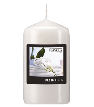 Product foto van Geurstompkaarsen "Fresh Linen" wit set van 50 Gala