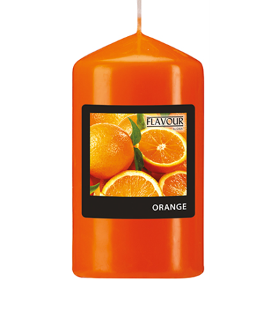 Product foto van Geurstompkaarsen Sinaasappel oranje 58mm x 110mm Flavour by GALA