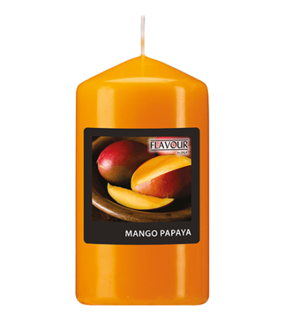 Product foto van Geurstompkaarsen perzik-Mango-Papaya 58mm x 110mm Flavour by GALA