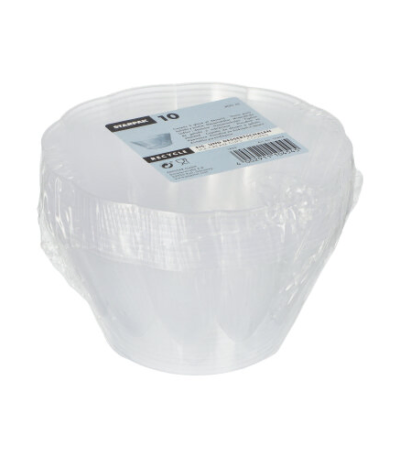 Product foto van Glazen ijsbekers kartonhelder set van 10 400ml