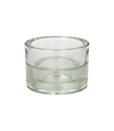 Product foto van Glazen kandelaars transparant 2in1 voor theelichten en maxi theelichten