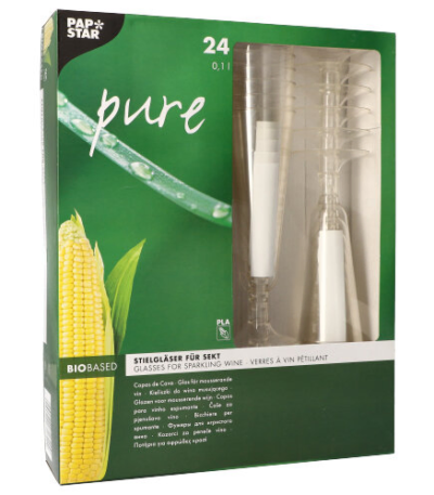 Product foto van Glazen mousserende wijn PLA glashelder set van 24