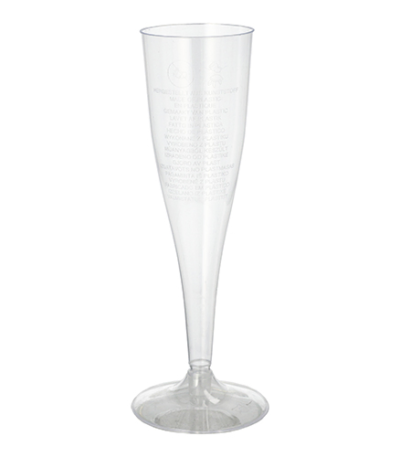 Product foto van Glazen mousserende wijnbekers PS 100ml glashelder set van 10