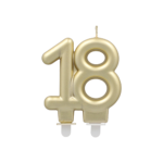 Product foto van Gouden jubileumkaarsen met houder 7cm set van 18