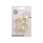 Product foto van Gouden jubileumkaarsen met houder 7cm set van 18