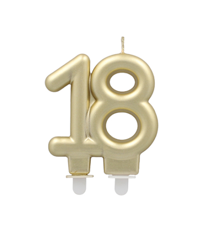 Product foto van Gouden jubileumkaarsen met houder 7cm set van 18