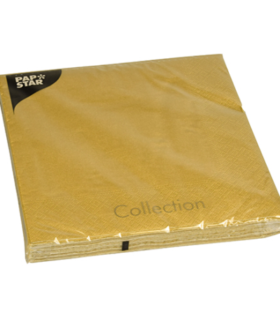 Product foto van Gouden servetten 3-laags set van 20