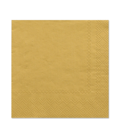Product foto van Gouden servetten 3-laags set van 20