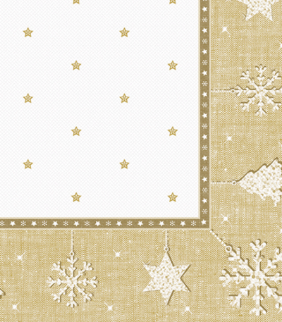 Product foto van Gouden servetten ROYAL Collection 40x40 cm set van 50 X-Mas