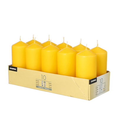 Product foto van Gouden stompkaarsen set van 10 40mm 90mm