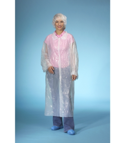 Product foto van HDPE Bezoekersjassen wit 10 stuks