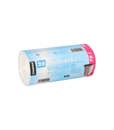 Product foto van HDPE Industriezakken transparant 70L set van 25