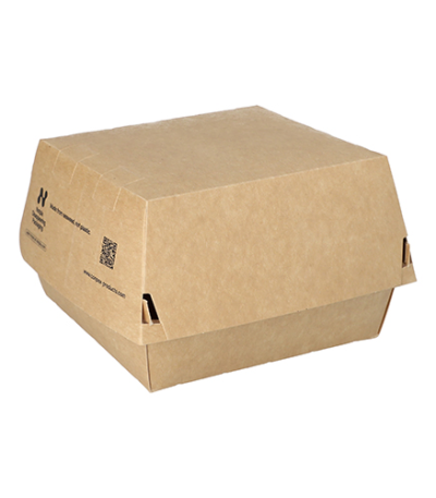 Product foto van Hamburgerbox karton bruin 110 stuks NOTPLA