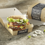 Product foto van Hamburgerboxen karton "Good Food" groot set van 50