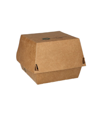 Product foto van Hamburgerboxen karton bruin set van 80 100% Fair