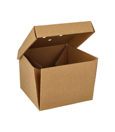 Product foto van Hamburgerboxen karton bruin vouwbaar klein set van 20