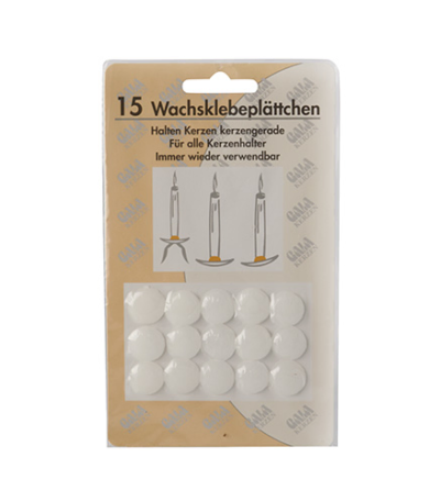 Product foto van Hechtwas klevers wit set van 15