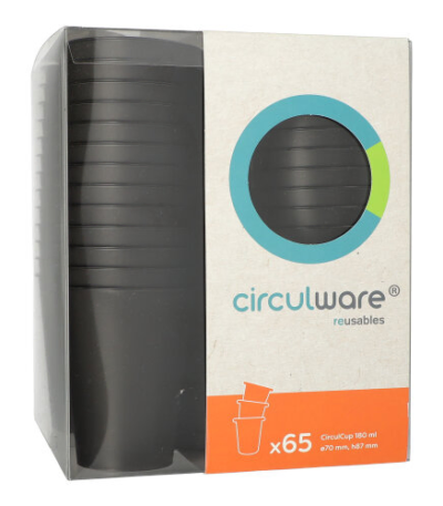 Product foto van Herbruikbare bekers Circulware by Haval wit 180ml