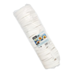 Product foto van Herbruikbare borden wit halve maan Cella set van 50