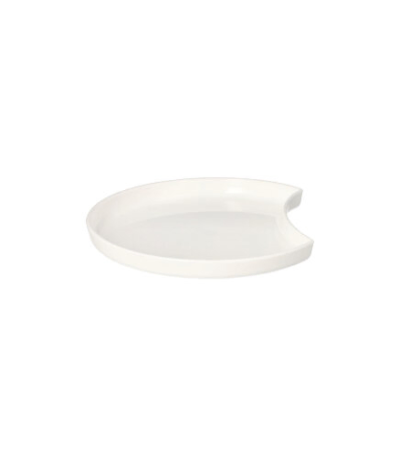 Product foto van Herbruikbare borden wit halve maan Cella set van 50